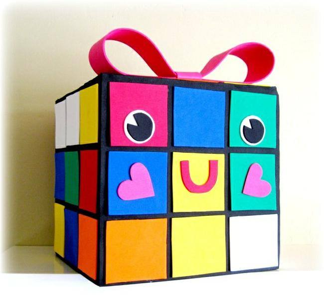rubie cube valentine box