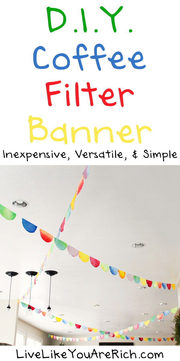 DIY Coffee Filter Banner