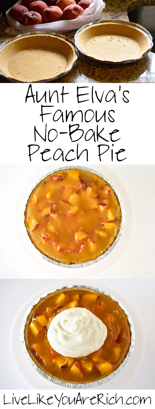 Aunt Elva's Famous No-Bake Peach Pie