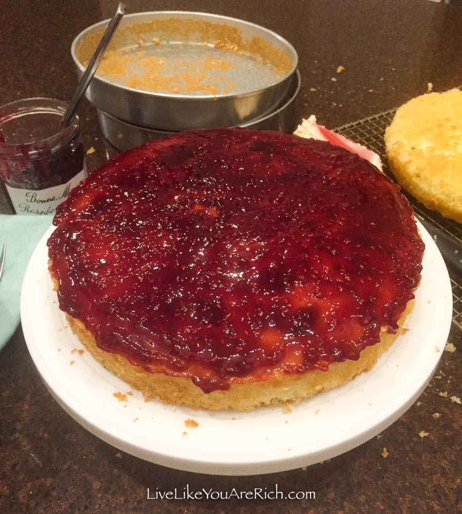 Raspberry Cream Vanilla Bean Cake