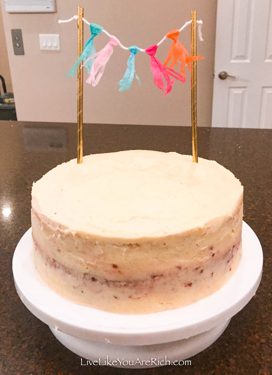 Raspberry Cream Vanilla Bean Cake