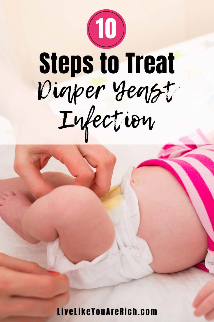 A yeast rash tends to hang around for longer than two days and doesn't respond to traditional diaper rash treatments. Here are 10 steps to take when your child gets a diaper yeast infection. #diaperrash #yeastinfection #naturalremedies
