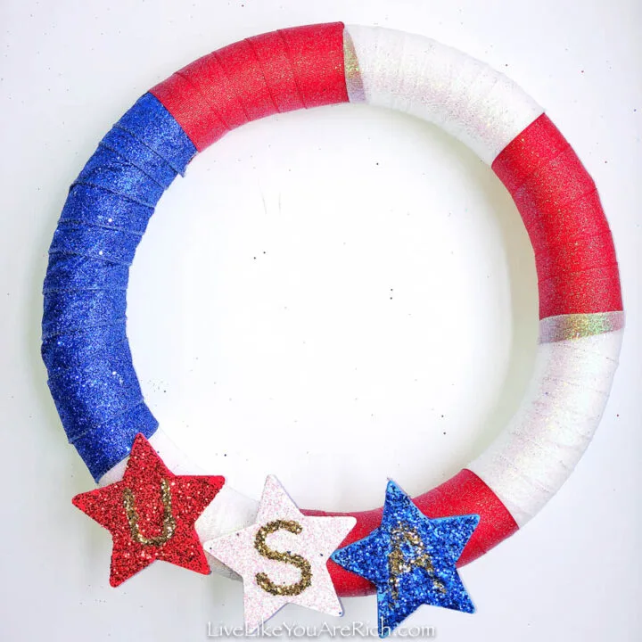 Ribbon Wreath for the 4th of July