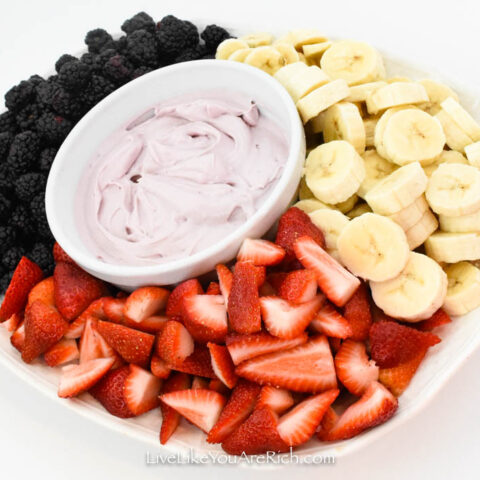 Quick Cream Cheese Yogurt Fruit Dip