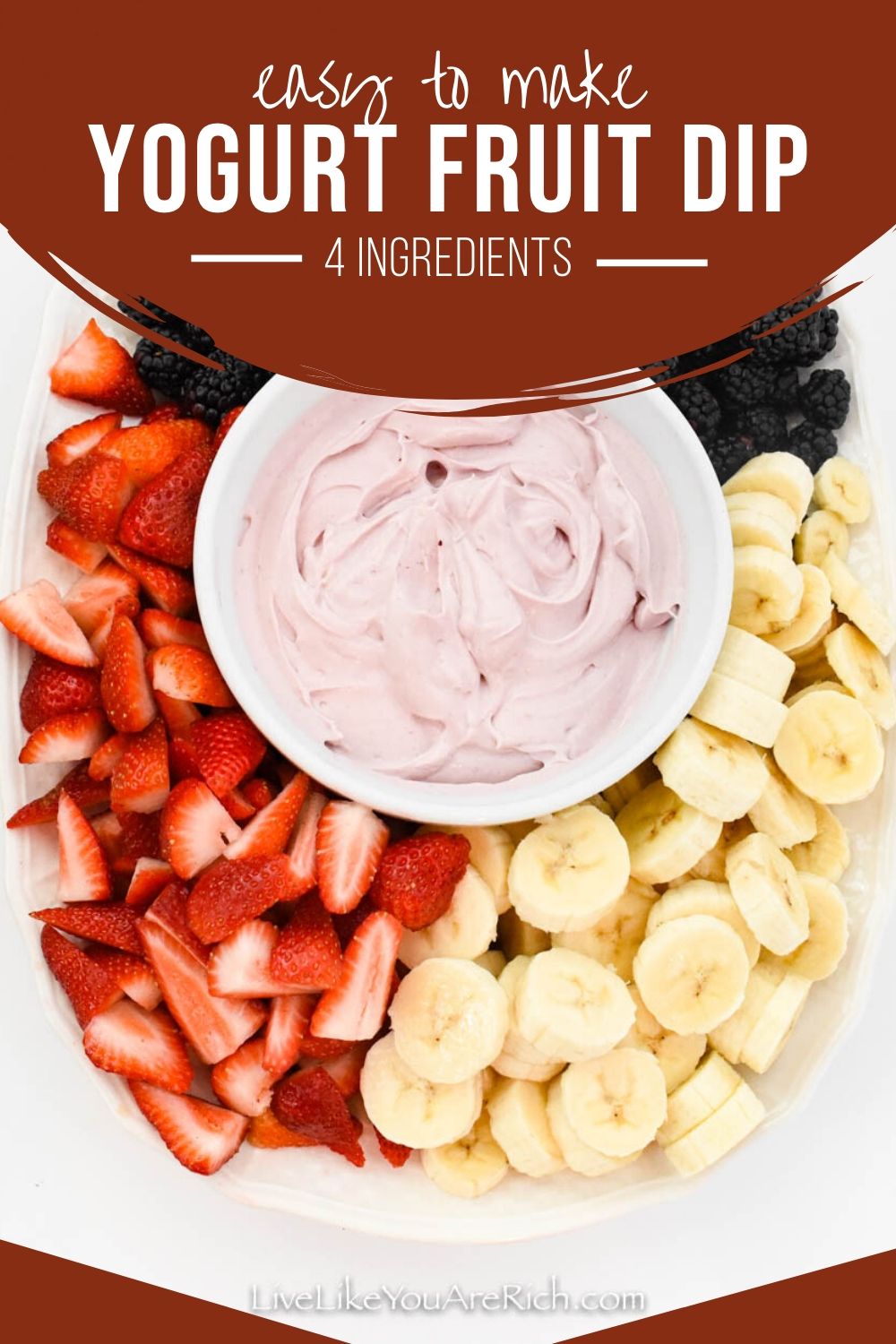 This Quick Cream Cheese Yogurt Fruit Dip is healthy fruit dip for the entire family to enjoy. It made with only 4 ingredients. This is also a very fitting dish for all kinds of occasion.