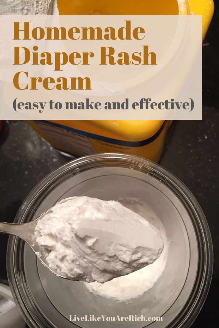 This Homemade Diaper Rash Cream is easy to make and effective. #diapaerrash #diaperrashcream
