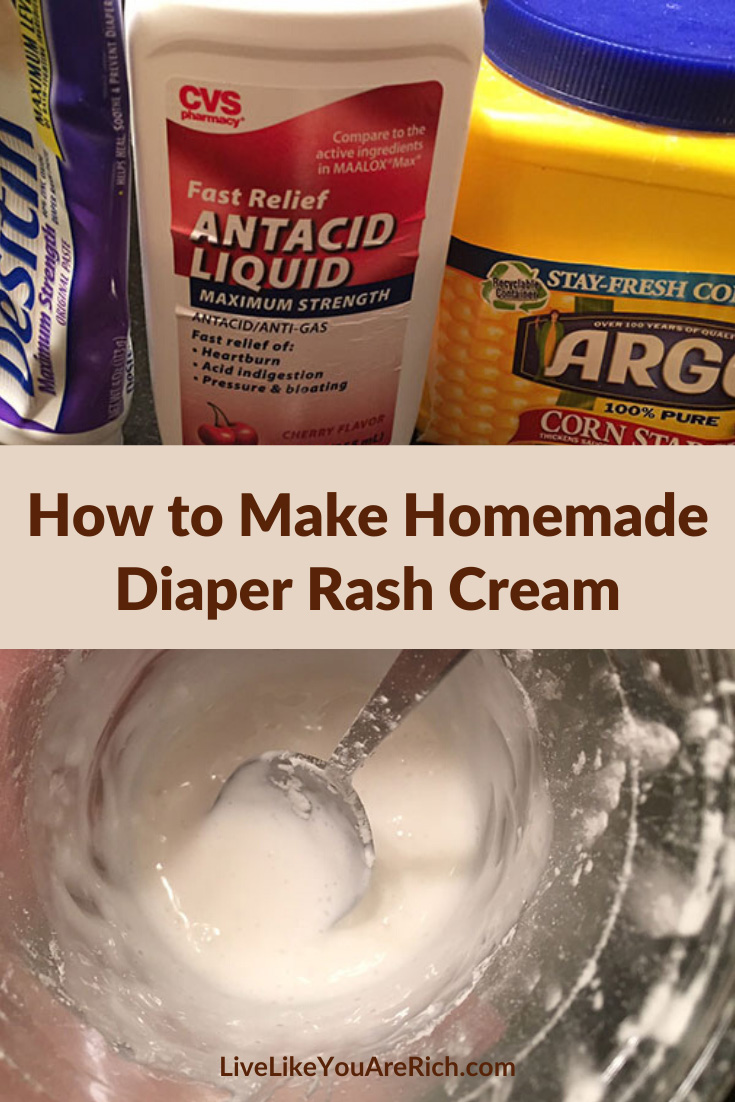 Making this Homemade Diaper Rash Cream for really bad rashes is easy and effective. #diaperrash #diaperrashcream