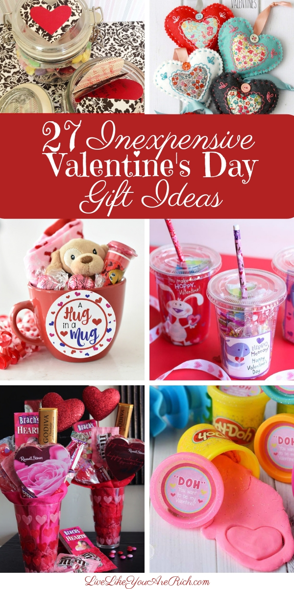 27 Inexpensive Valentine’s Day gift ideas. These are perfect gifts for everyone you love in your life! #livelikeyouarerich #valentinesday #valentinedaysgiftideas #giftideas