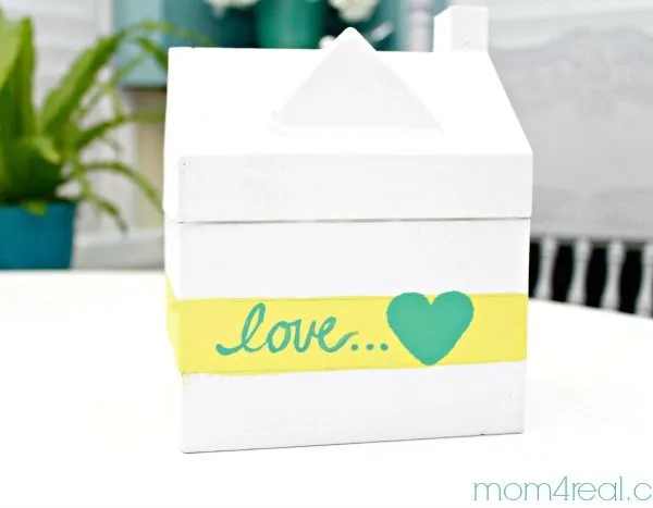 Paint a paper mache Valentine Gift Box