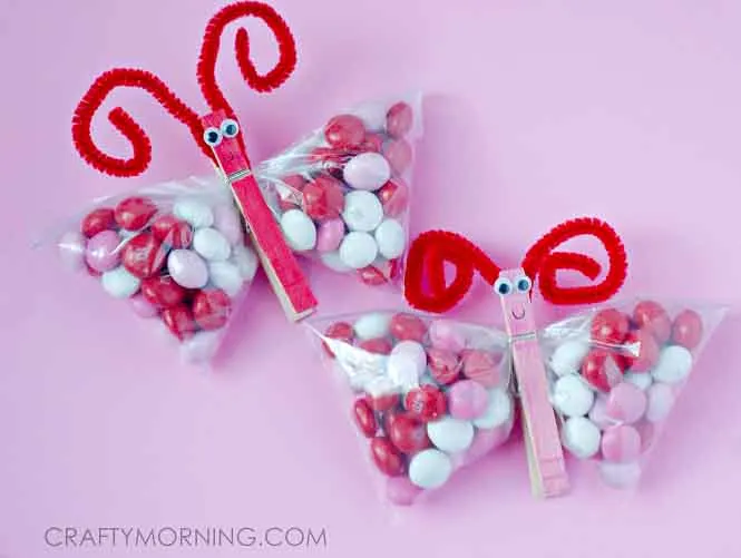 Valentine mm Butterfly Clothespin Craft