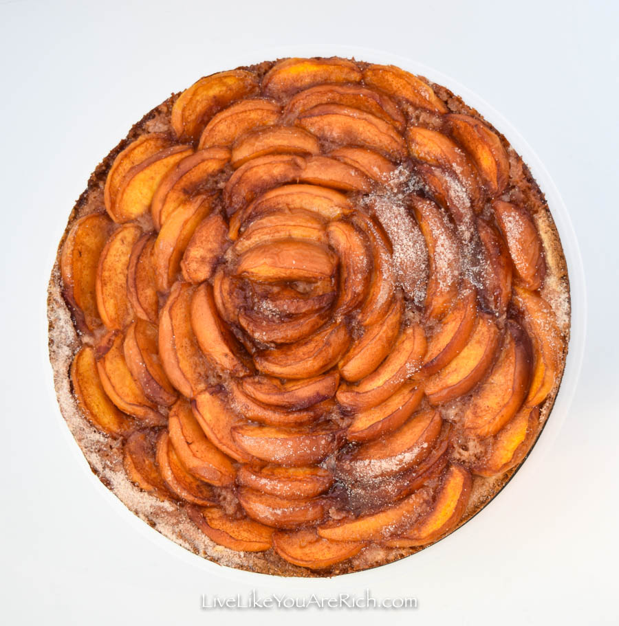 Traditional German Peach Cake