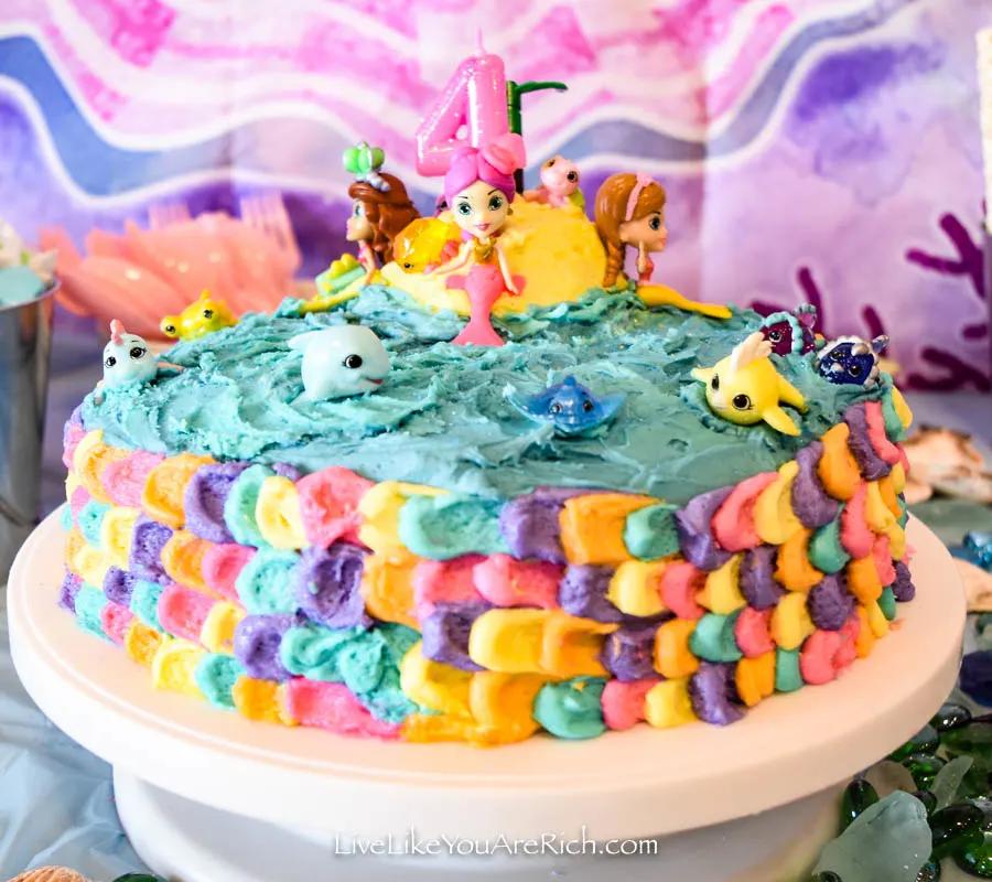 Mermaid Under the Sea Party: Food - Mermaid Cake 3