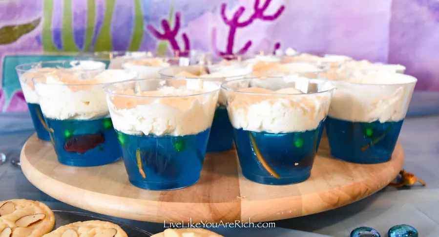 Mermaid Under the Sea Party: Food - Jello Seascapes
