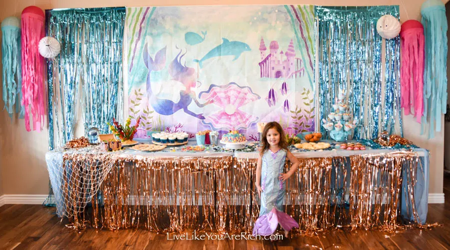 Fish Net Decorations Mermaid Under The Sea Party DIY Ocean Theme Hawaiian  Beach Party Supplies Boy Girl Birthday Party Babyshowe