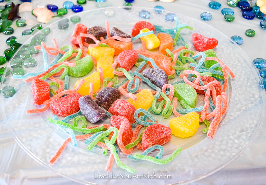 Mermaid Under the Sea Party: Food - Seashells and Garden Eel Candies 