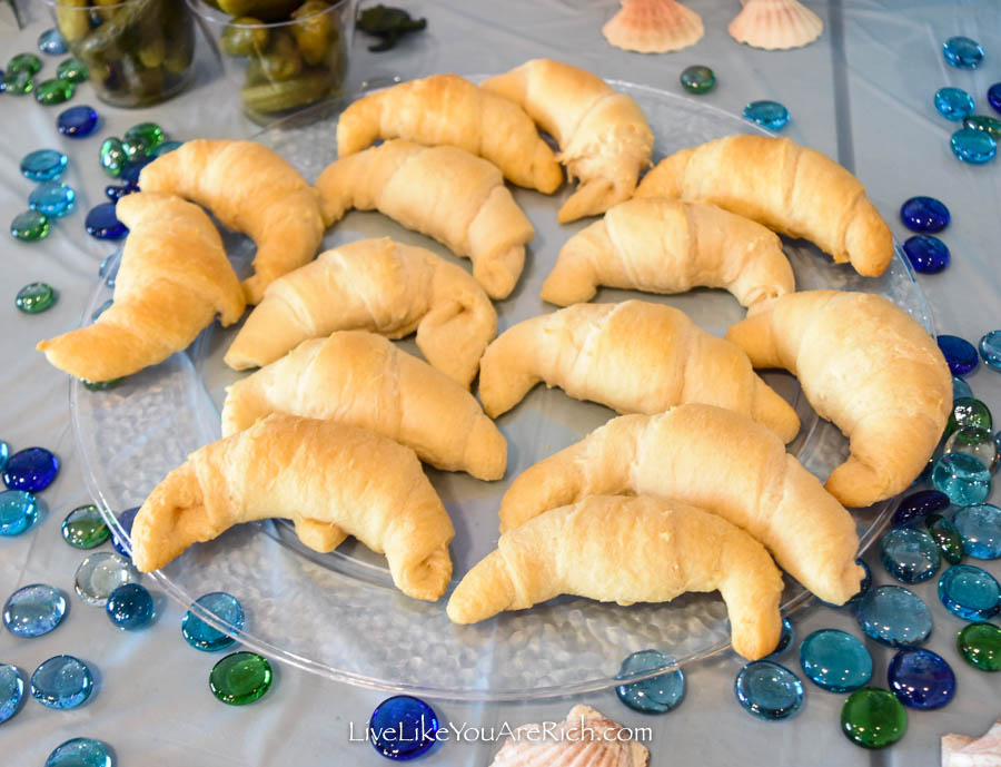 Mermaid Under the Sea Party: Food - Seashell Sandwiches