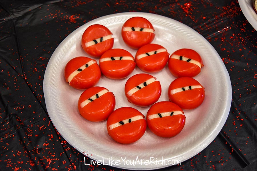 babybel cheese ninja faces