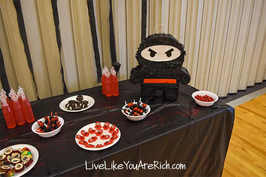food for ninja themed party