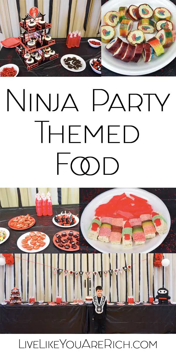 Ninja Party for Boys themed food