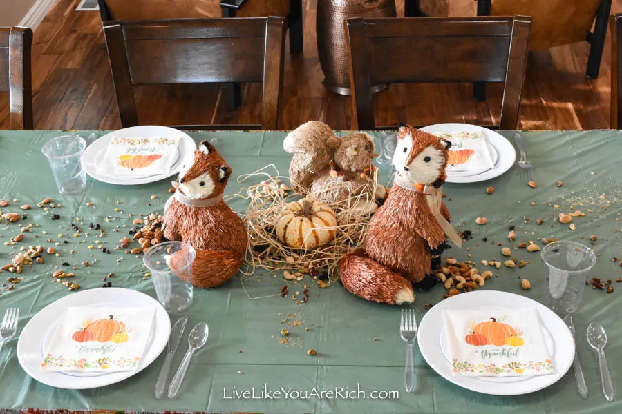 Thanksgiving Tablescape for kids Centerpiece