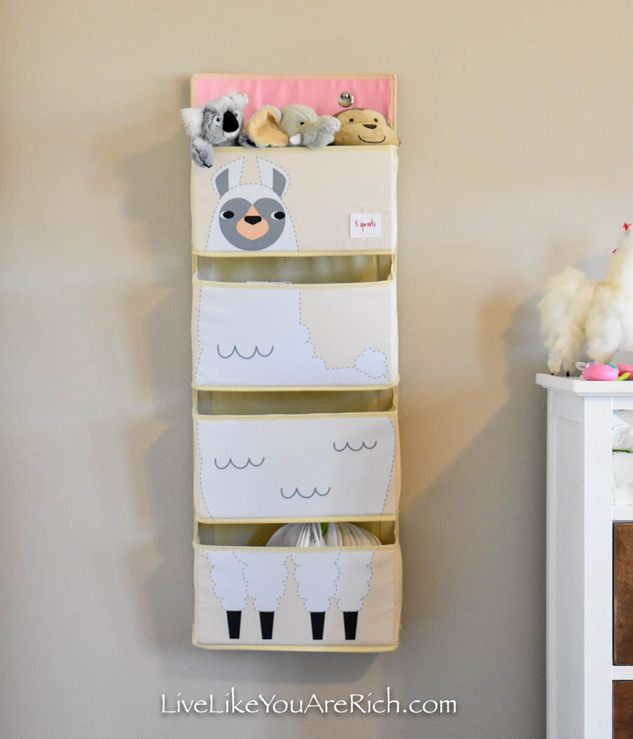 llama wall storage tote