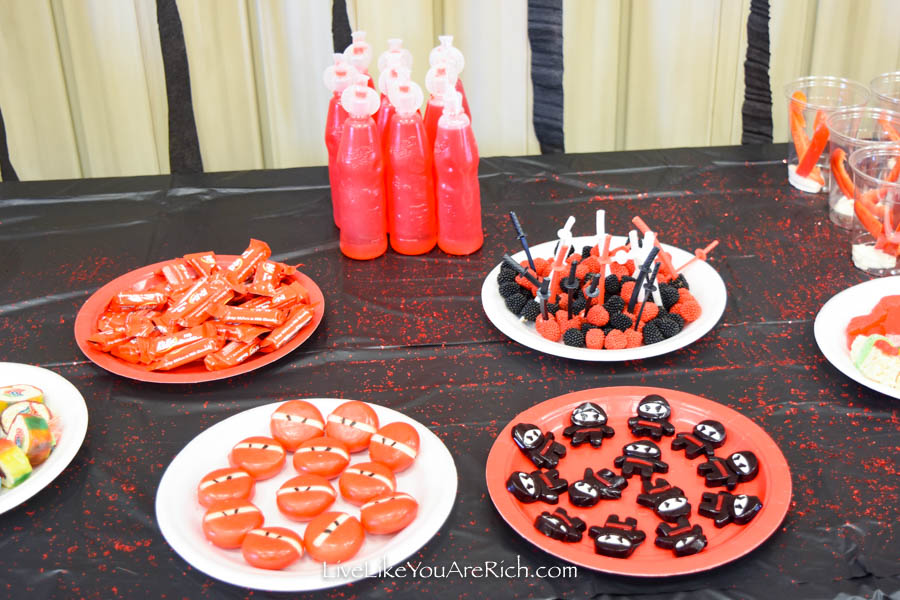 Ninja Party for Boys Themed Food