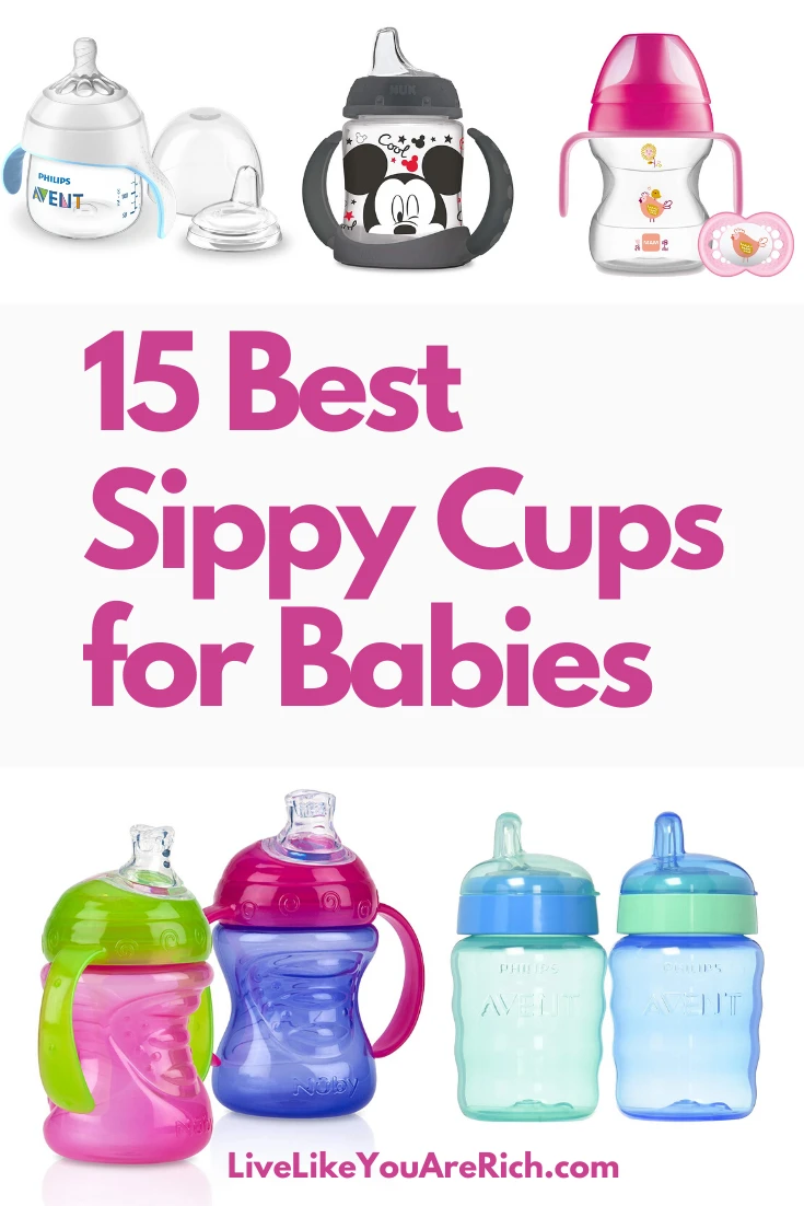 15 Best Sippy Cups for Babies. When it’s time for your baby to transition from breast feeding or bottles to cups, sippy cups are the way to go. Here is a round up of 15 Best Sippy Cups for Babies. #sippycups #cups