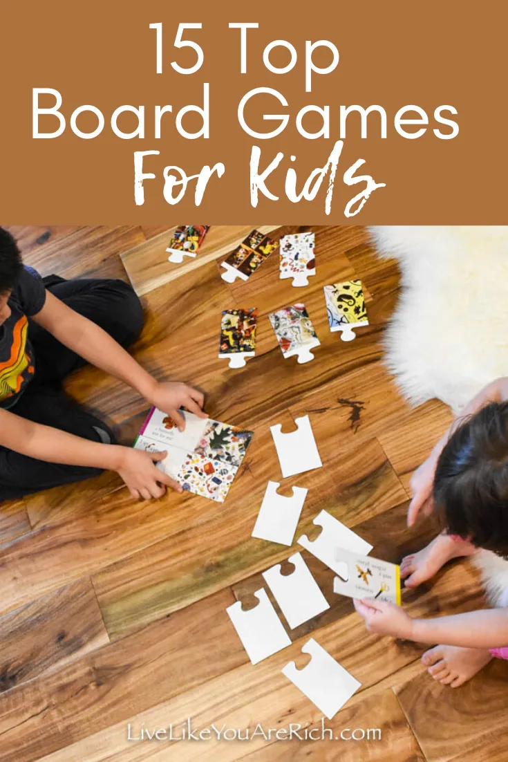15 Top Board Games for Kids. These Board games are gifts that keep on giving; they have provided my kids and I with hours of fun. #boardgames #kidsactivities