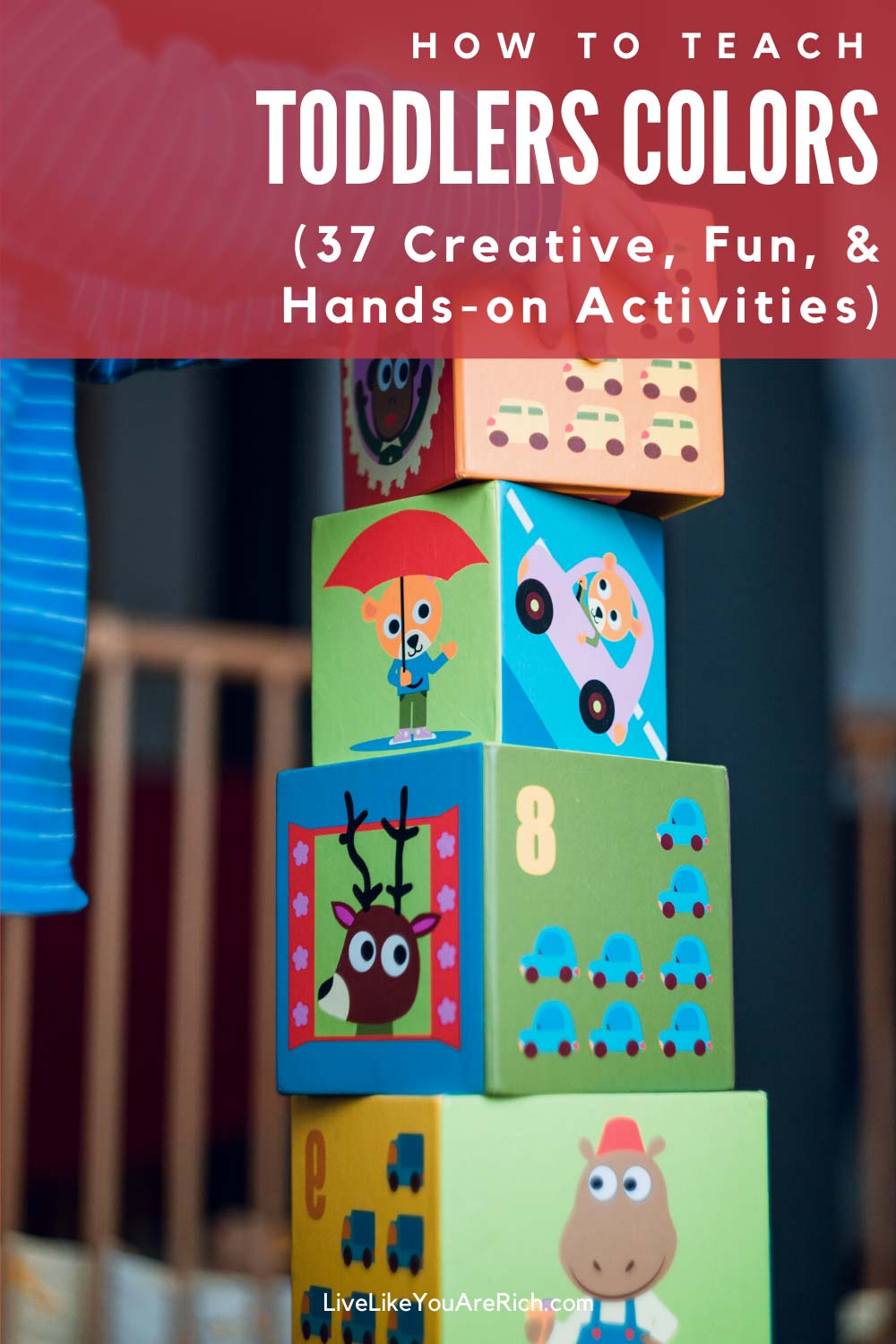 Children learn their colors between 20 months-3 1/2 years of age. Doing some of the following 37 activities will help facilitate their learning. #kidsactivities #colors #toddlers