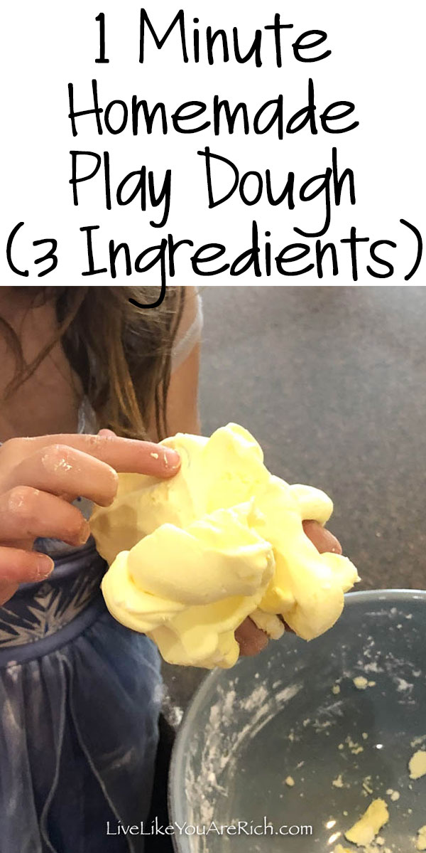 A STEP BY STEP HOMEMADE PLAY DOUGH RECIPE