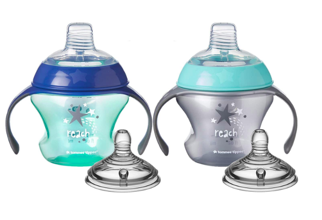 2pc Infant Infant Sippy Bottle Baby Straw Cup Water Drinking Training Tool