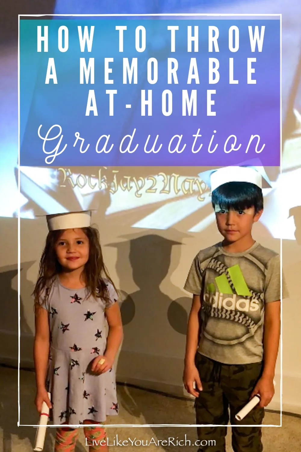 Since the stay-at-home order, I have wanted to keep the kids learning and productive. They did such a great job of completing all of their tasks each day. To celebrate their hard work and stick-to-itiveness, my husband and I put on an At-Home Graduation. #graduationparty #stayhome