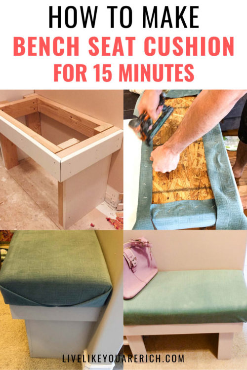 DIY Bench Seat Cushion Live Like You Are Rich