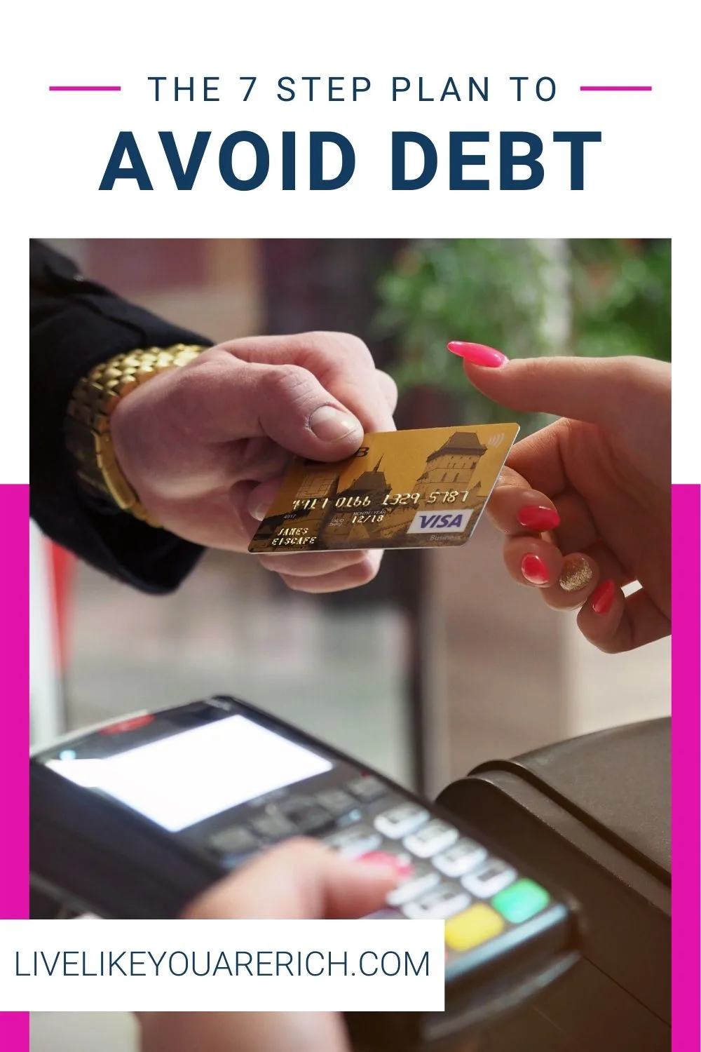 Avoid Debt. How to Avoid Debt. It is not how much you make, it is how much you keep. Here are 7 steps plan to avoid debt. #getoutofdebt #debtfree