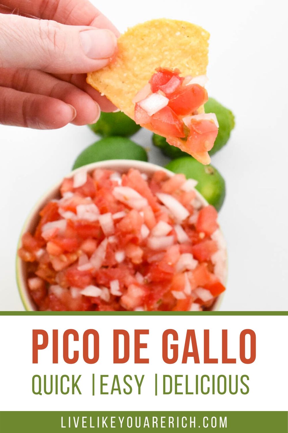 This is an easy to make yet delicious Pico de Gallo. It is likely going to be the talk of the party. I’m so excited to share it with you. I hope you enjoy it as much as I and many others have too.