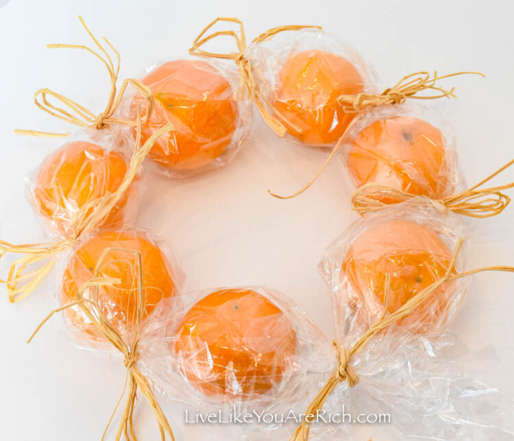 Clementine Wreath—Cellophane Wrapped - Live Like You Are Rich