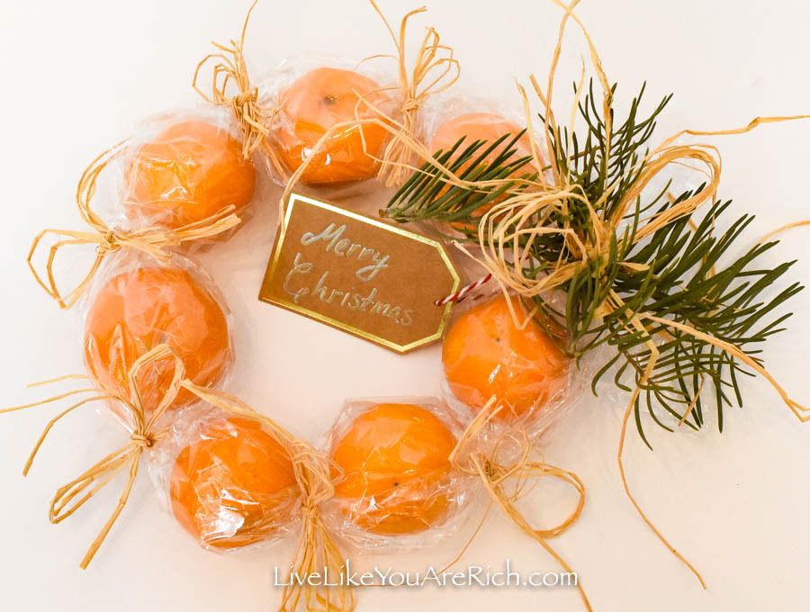 Clementine Wreath—Cellophane Wrapped - Live Like You Are Rich