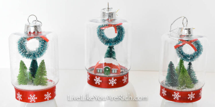 Lightbulb momvstheboys DIY Snow Globe Christmas Ornaments - Live Like You Are Rich