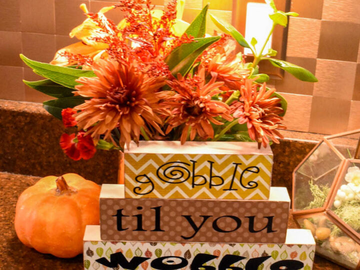 Image for Gobble Til You Wobble Wood Block Thanksgiving Craft