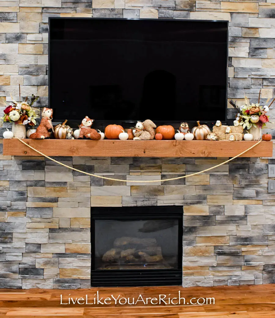 This Harvest Mantel is easy to put together.