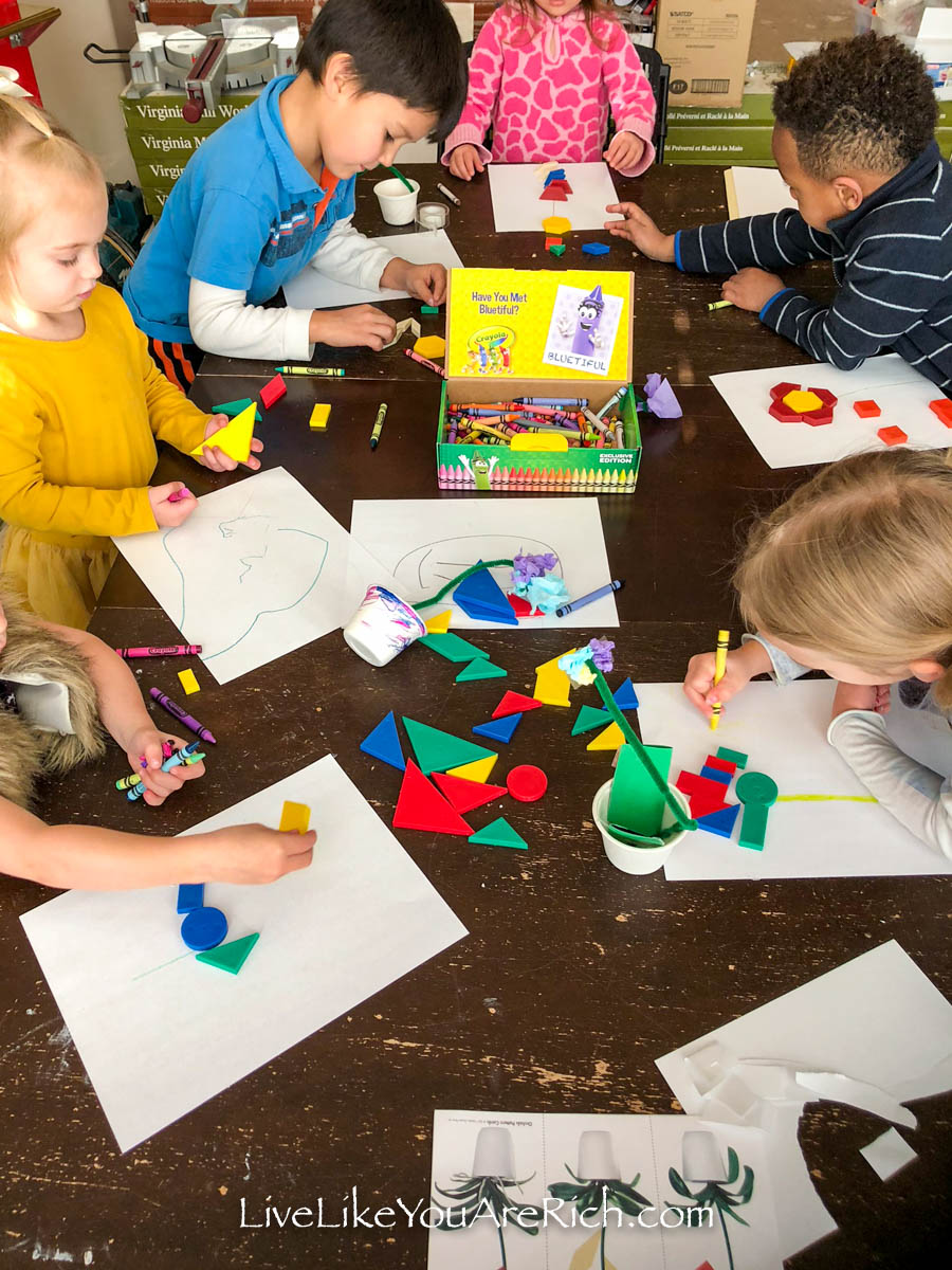 Kids doing art activity