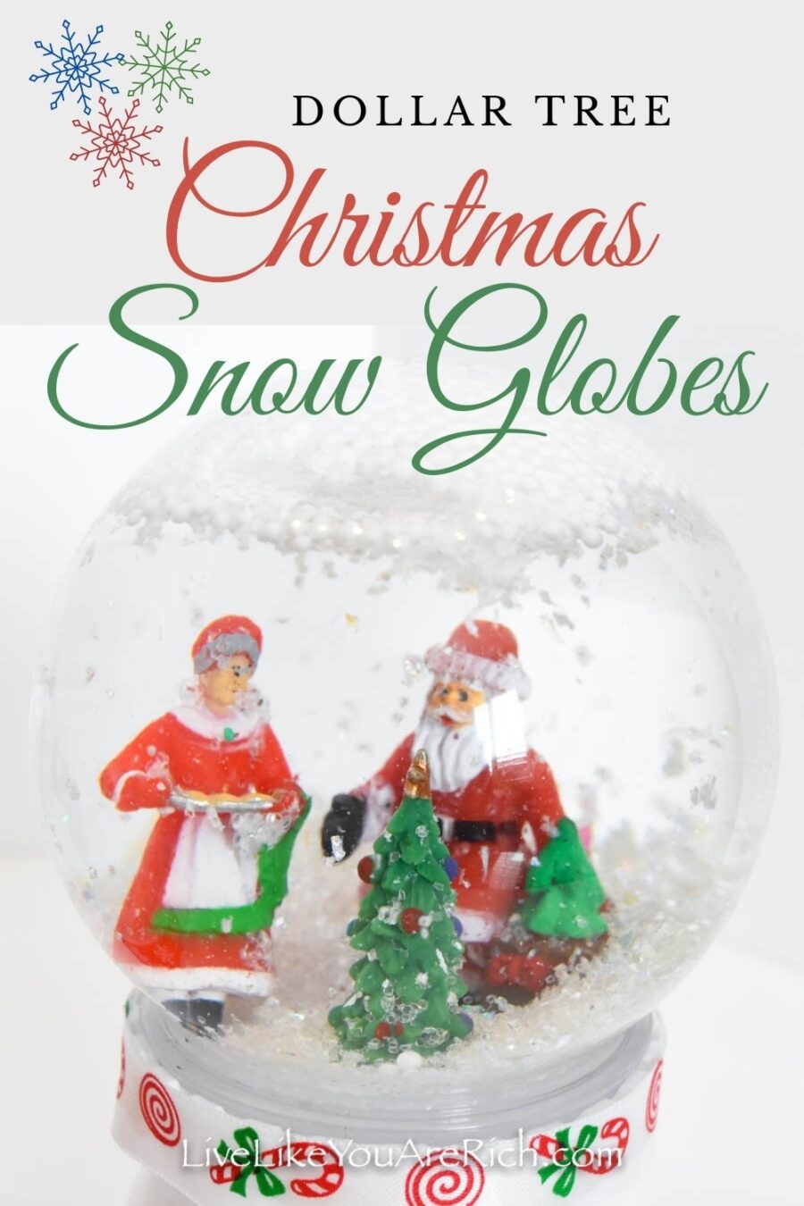 My children LOVE snow globes. Three years ago, Santa brought them each a mini snow globe. It was easily one of their favorite gifts that Christmas. This really is a great craft to do as a family.