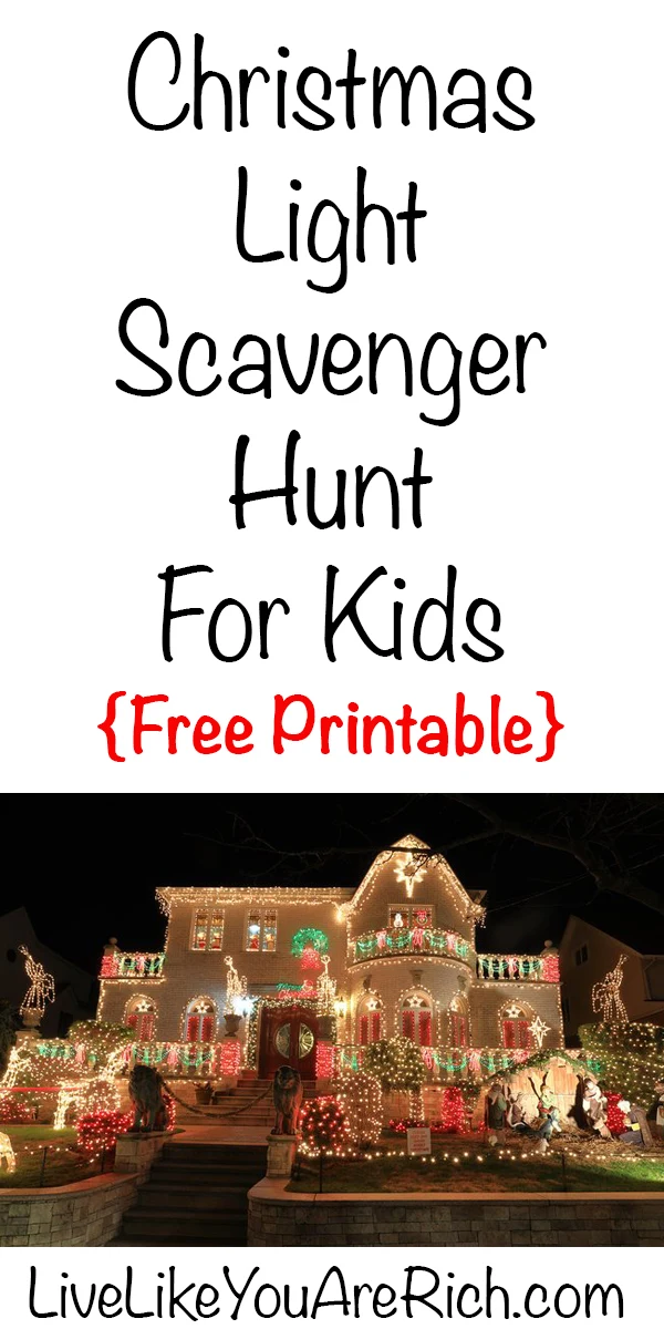 A Christmas Light Scavenger Hunt is free, entertaining, requires very few supplies; plus there is a free printable. In my church there is a committee that organizes activities for our entire congregation. Usually, we get together for an in-person Christmas dinner and celebration each year. 