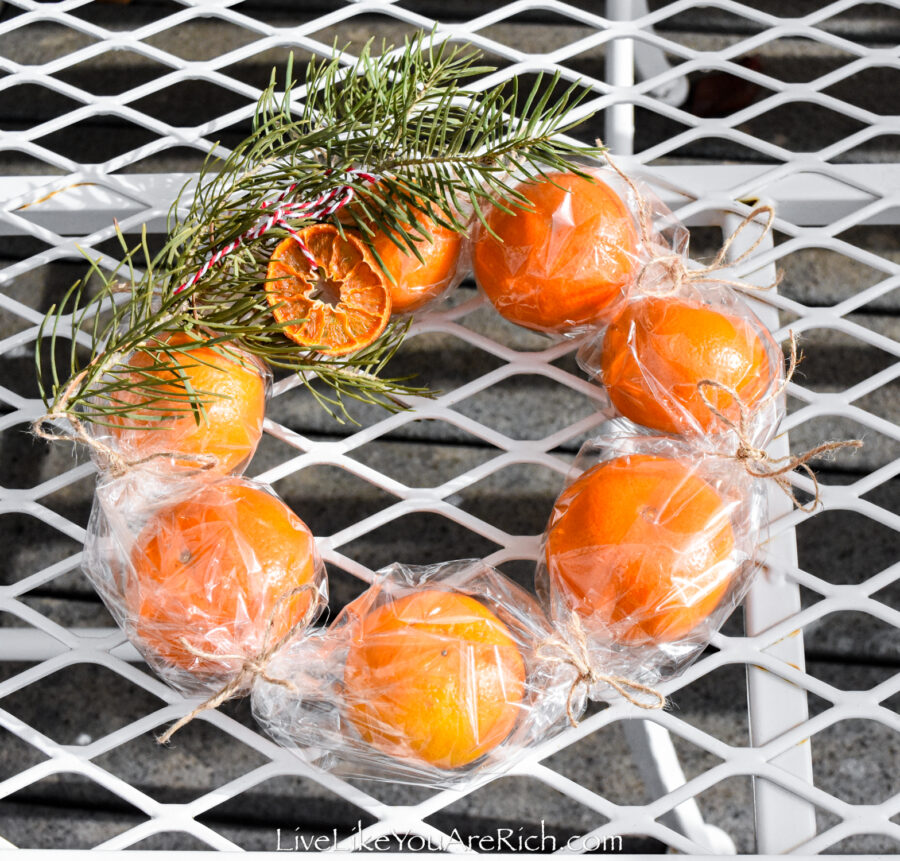 Clementine Wreath—Cellophane Wrapped - Live Like You Are Rich