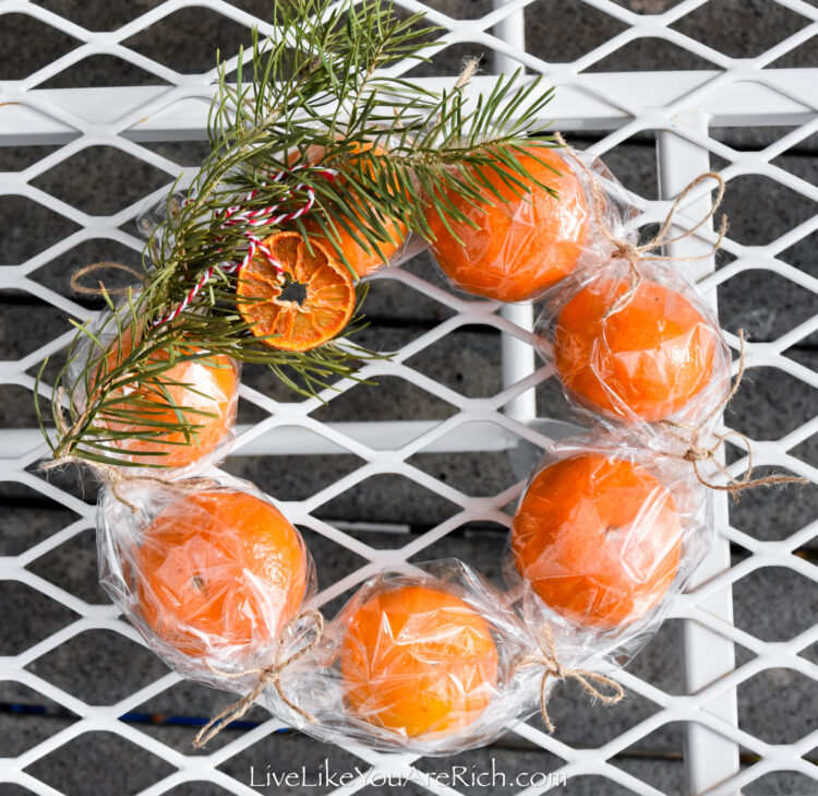 Clementine Wreath—Cellophane Wrapped - Live Like You Are Rich