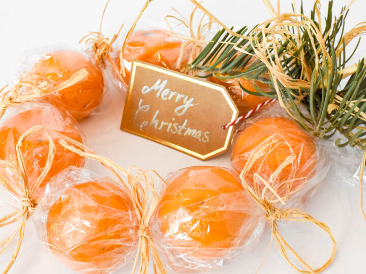 Clementine Wreath - Cellophane Wrapped