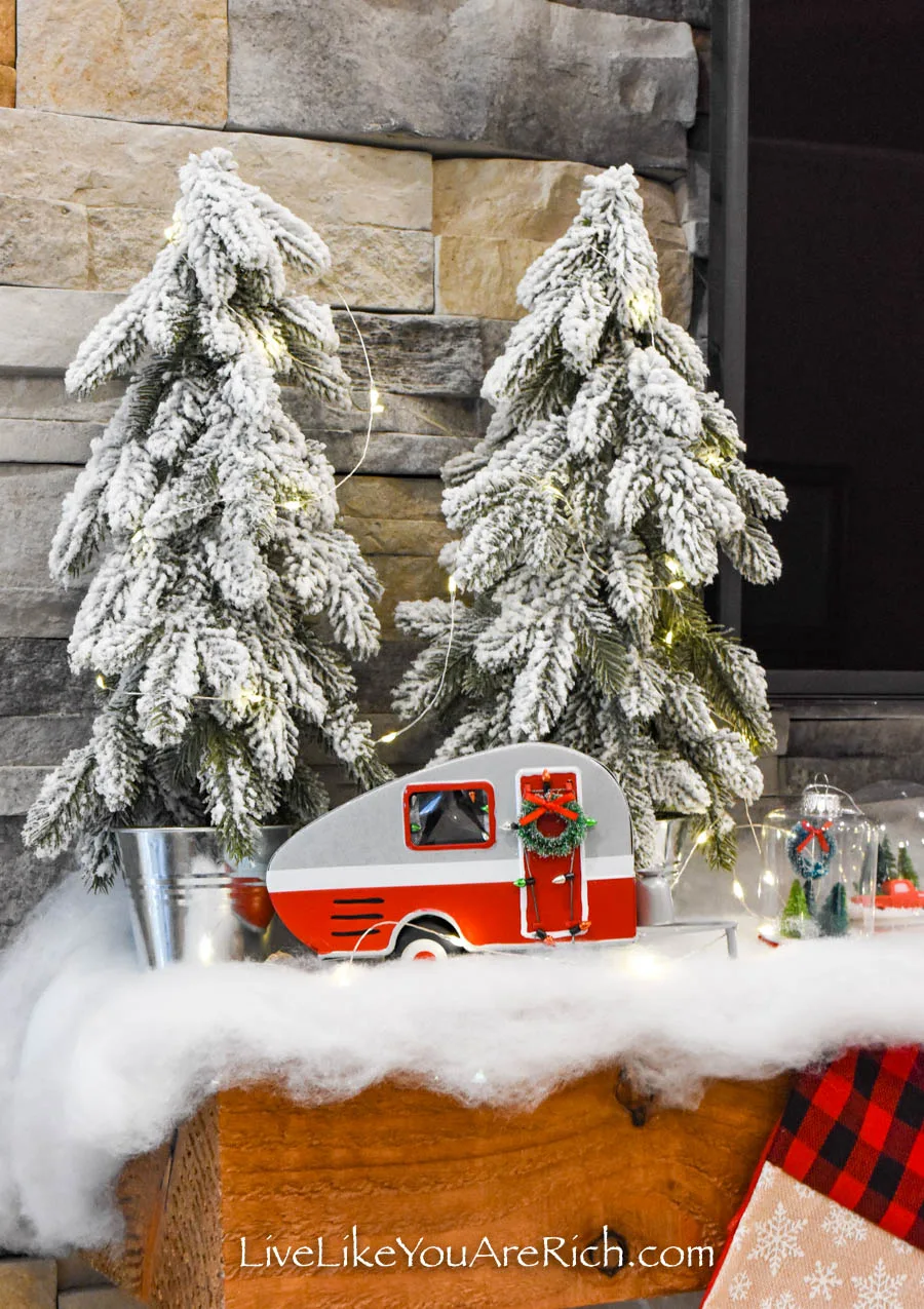 Christmas tree and a mini camper