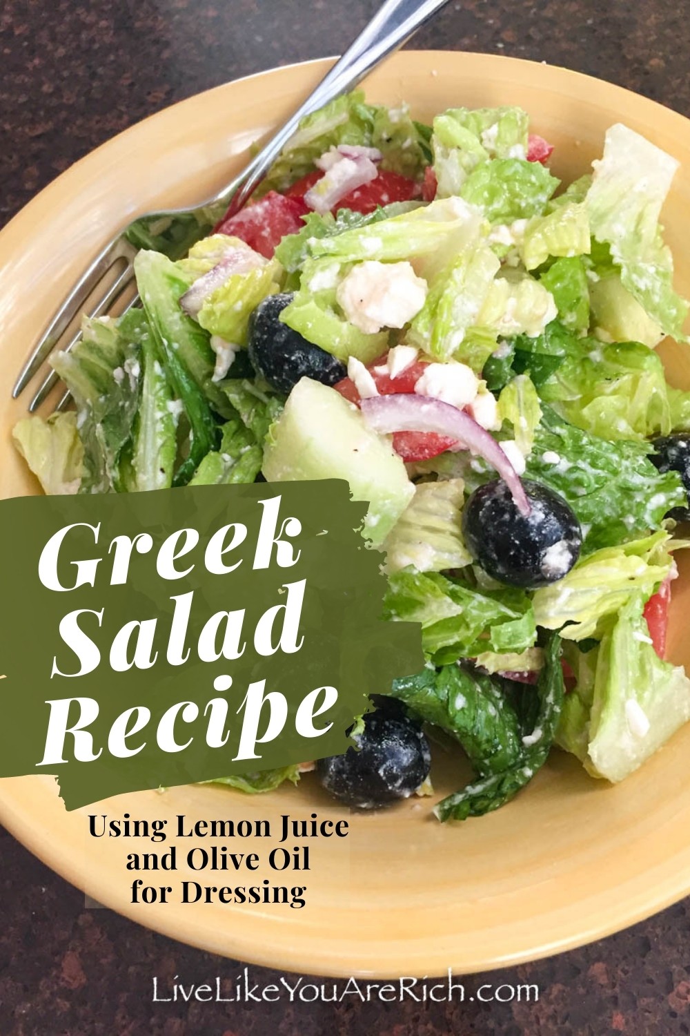 This Greek Salad Recipe using just lemon juice and olive oil for dressing is amazingly refreshing and delicious. It has got a great blend of flavors, tastes super fresh and is easy to make.