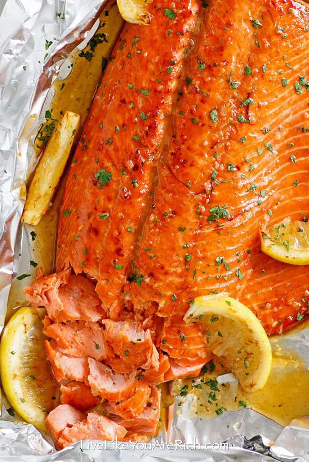 Brown Sugar Lemon Garlic Smoked Salmon