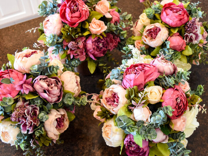Image for Peony and Rose Artificial Flower Arrangements
